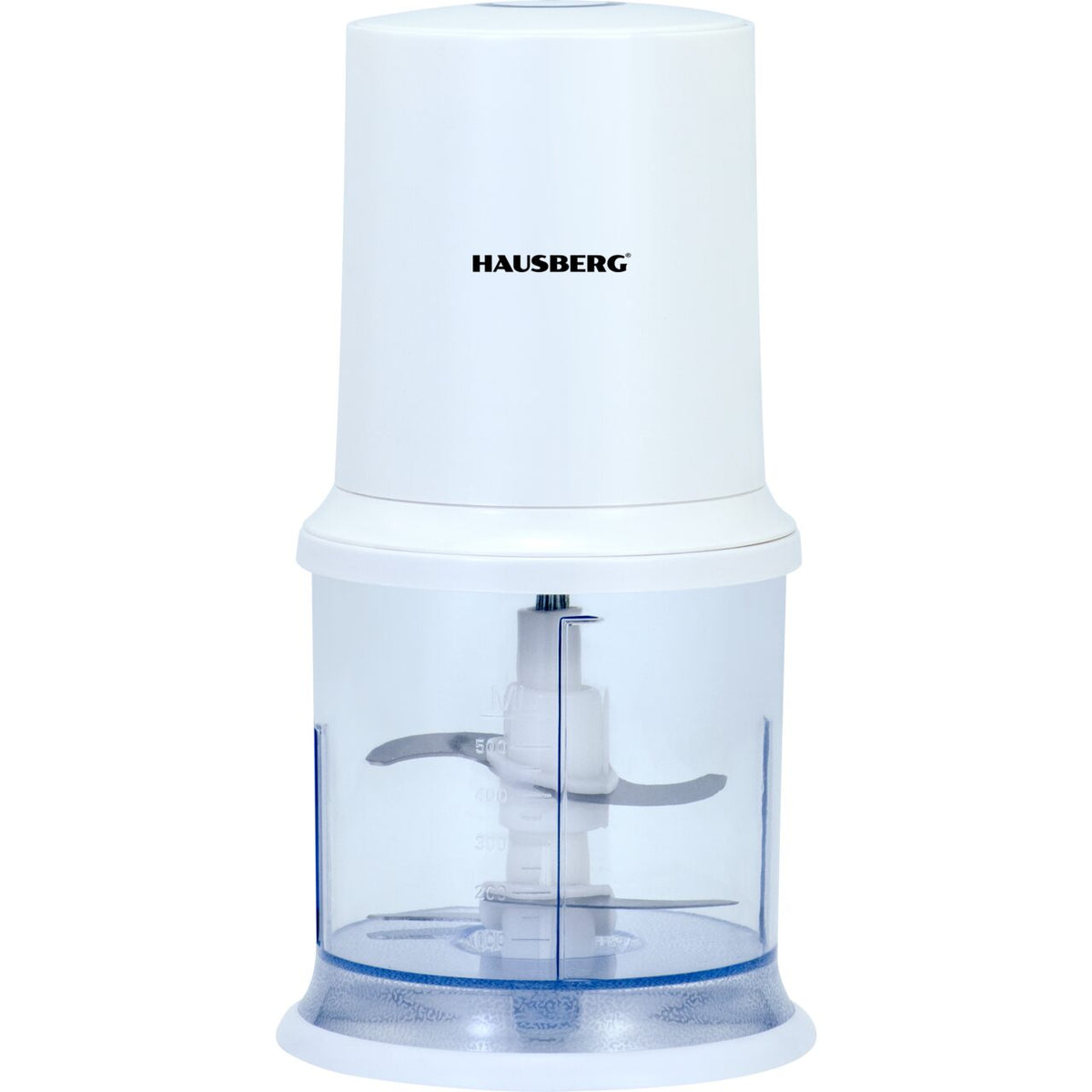 HAUSBERG HB-4502AB elektromos aprító, 400W, 1 sebességfokozat, 500 ml, műanyag tál, rozsdamentes acél kétpengés kés