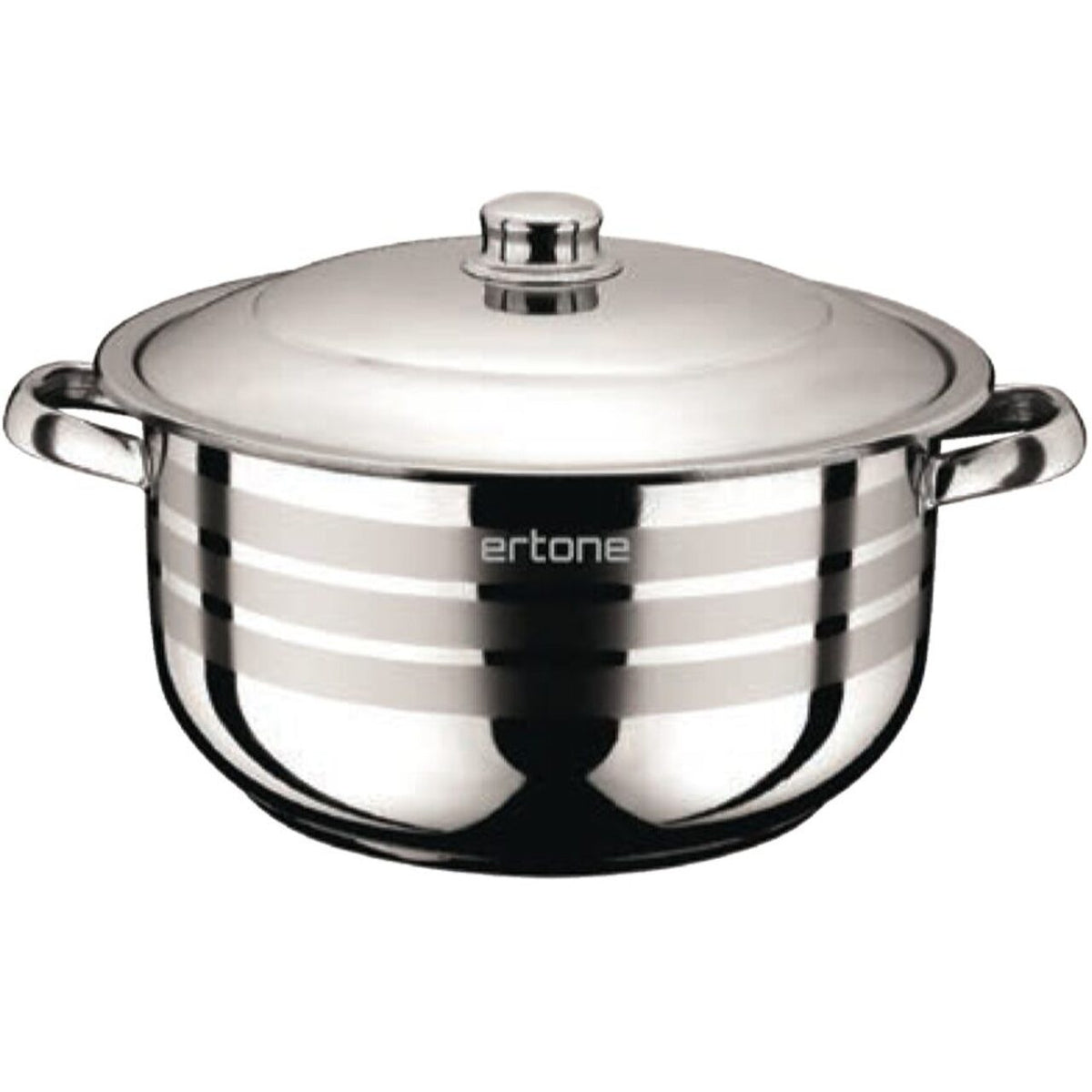 ERTONE MN-538, rozsdamentes acél edény fém fedővel, 28 cm, 11L