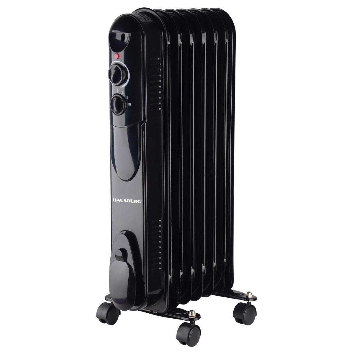 HAUSBERG HB-8905 olajradiátor, 3 fokozat, max. 1500 W, 7 tag, állítható termosztát