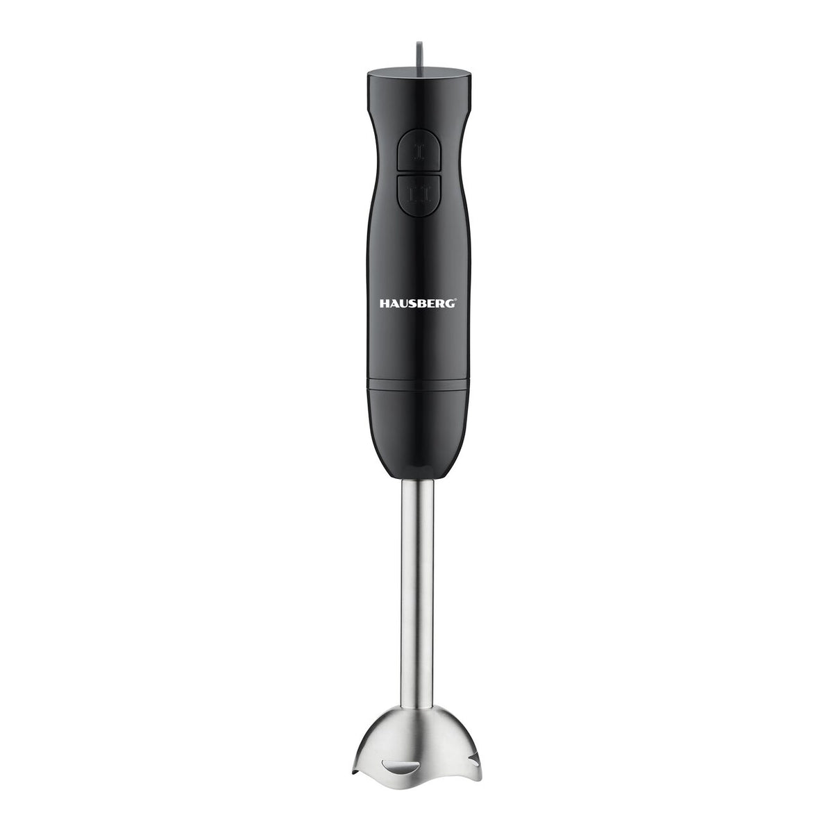 HAUSBERG HB-7674NG botmixer, 300W, 2 sebességfokozat, ABS anyag, rozsdamentes acél pengék, fekete