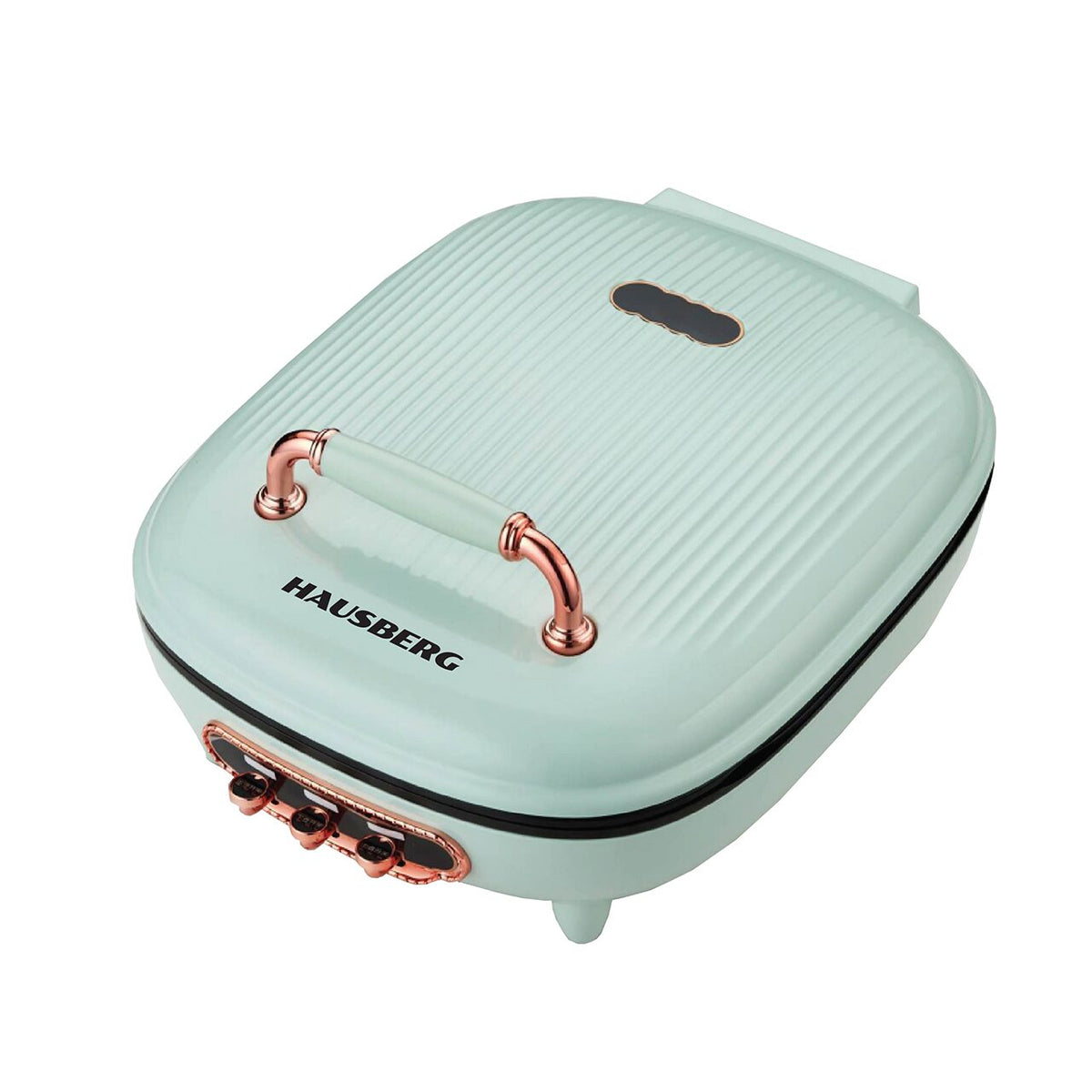 HAUSBERG HB-3565 elektromos pizza- és grillsütő, 1400-1700W, Kétoldalas sütőlap, Termosztát, Bakelit