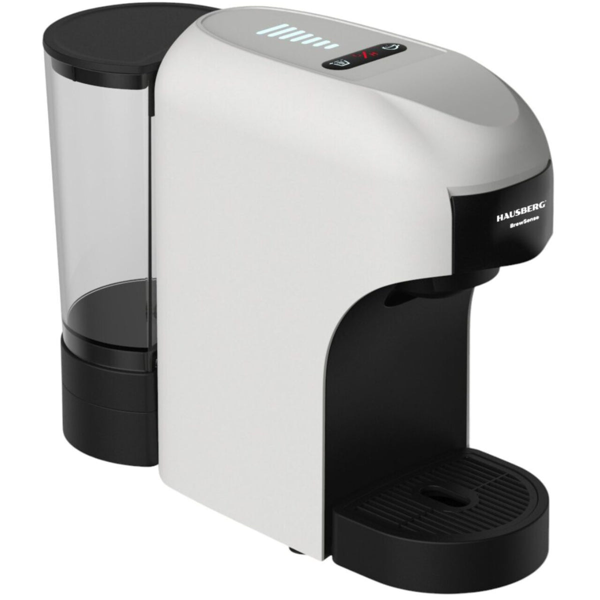 Espressor 4 az 1-ben többszegmenses HAUSBERG HB-3735AB, 1400 W, 20 bar, öko funkció, 850 ml tartálykapacitás, fekete-fehér