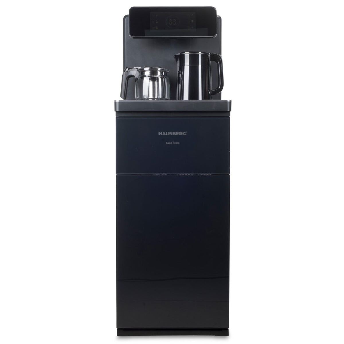 HAUSBERG HB-6030NG multifunkciós álló vízadagoló, alsó palackadagolóval és Tea Bar funkcióval, hideg/meleg víz, teáskanna, vízforraló, kompresszoros hűtés