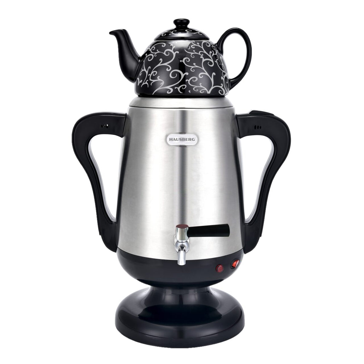Elektromos szamovár teafőzővel, HAUSBERG HB-3644, 3.5L, 0.8L, 2000W teljesítmény