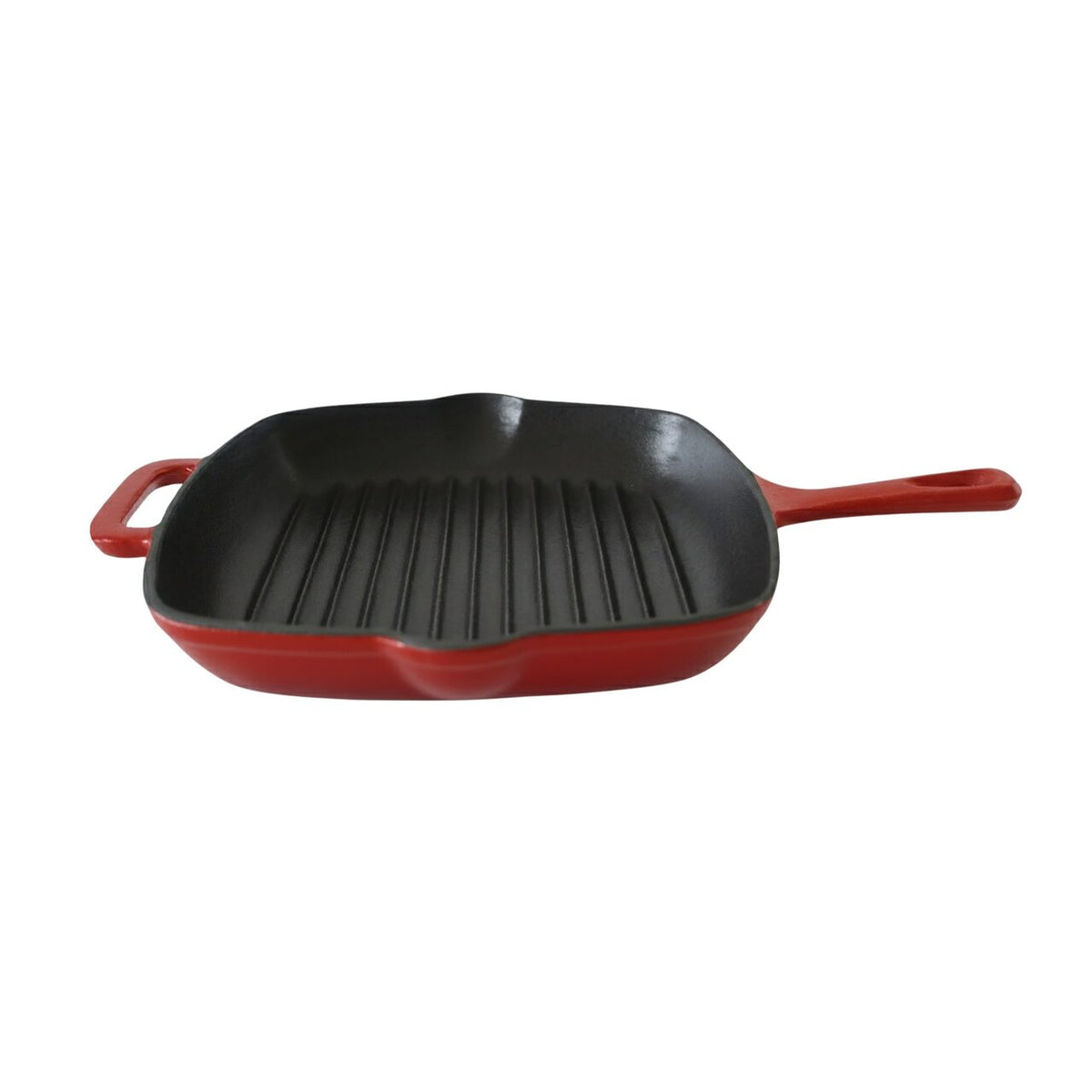 Hausberg HB-H1562 Öntöttvas Grillserpenyő, 27 cm, Négyzet alakú, Fényes fekete belső, Indukciós és sütőkompatibilis