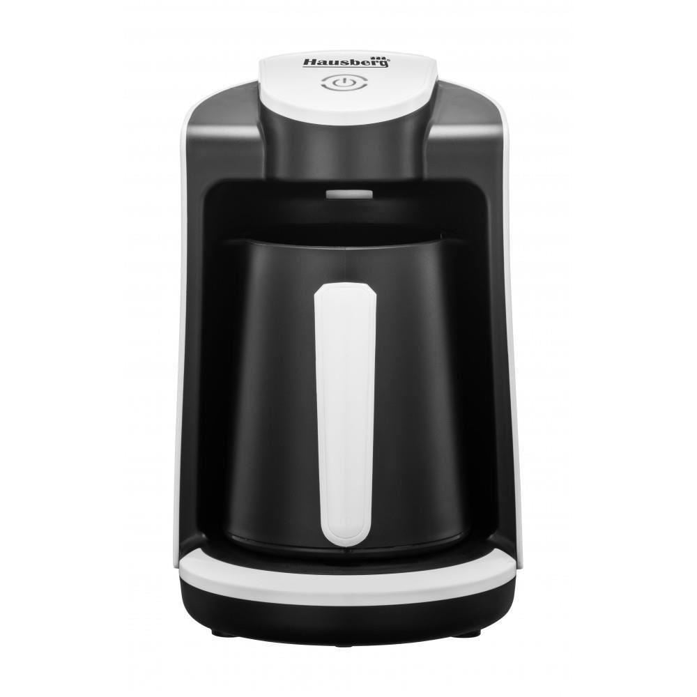 Hausberg HB-3800AB török kávéfőző, 1 tartály, 400 W, hang- és fényjelzés, fehér/fekete