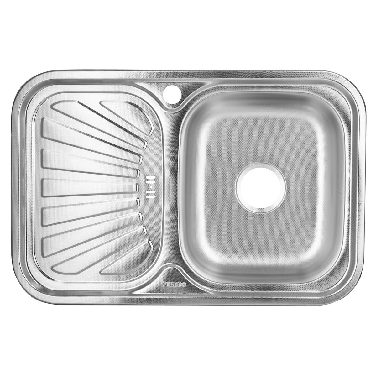 Freddo SN9030D konyhai mosogató, pultra szerelhető, 77x48cm, jobb oldali medence, vízkőmentes, inox