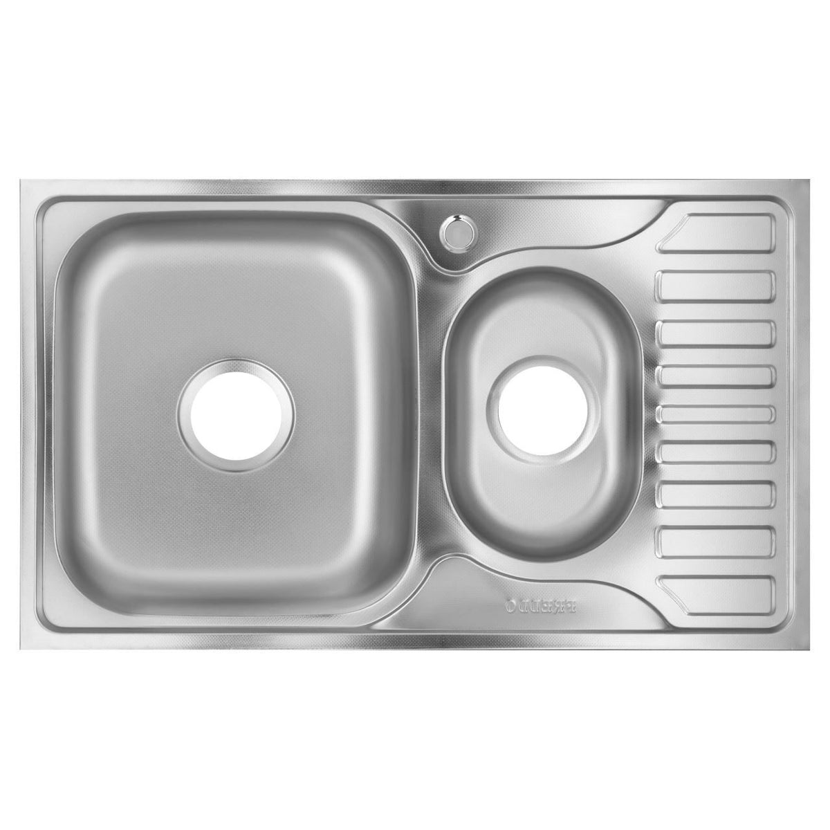 Freddo SN9023S konyhai mosogató, 2 medencés, vízkőmentes, 78x49 cm-es munkalaphoz, bal oldali medence, inox