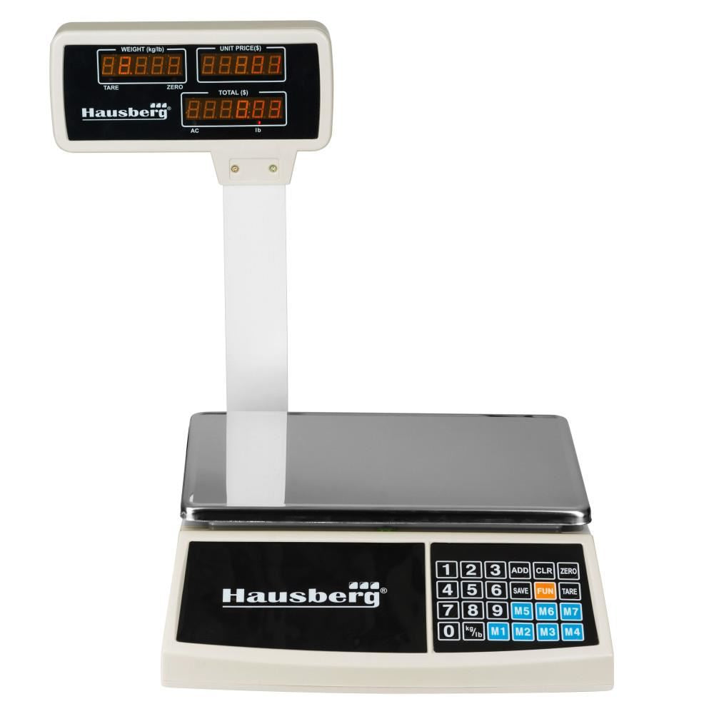 Hausberg HB6051 elektronikus mérleg, Fényes LCD kijelző, 30 kg kapacitás