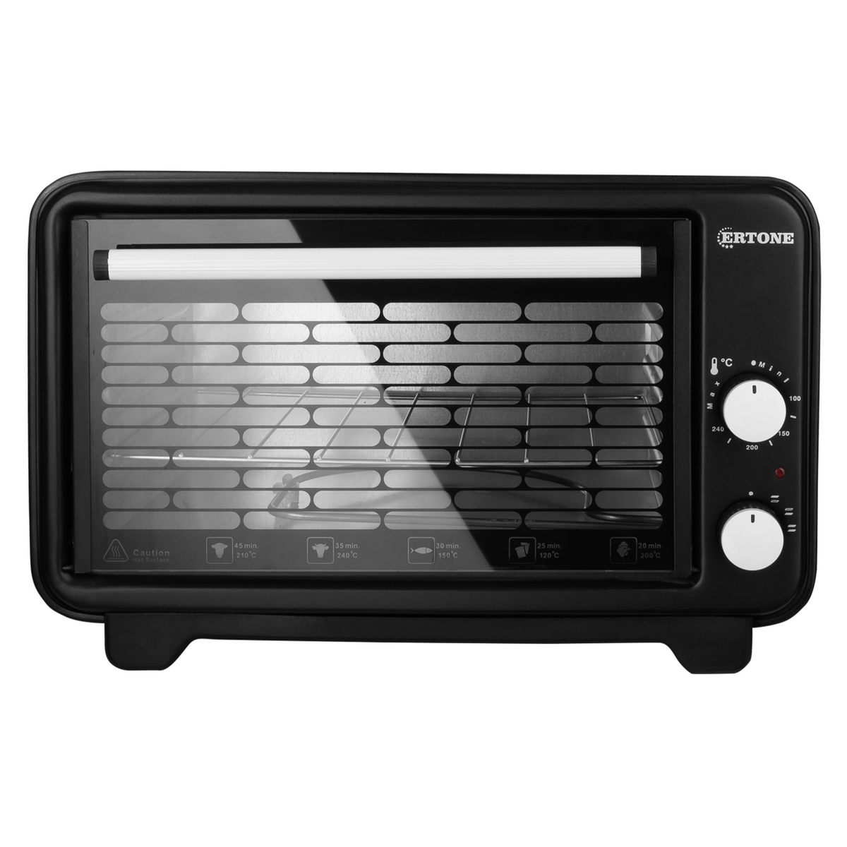 Ertone MN9135NG elektromos sütő, 36L, 1420W, termosztát, 2 tepsi, fekete