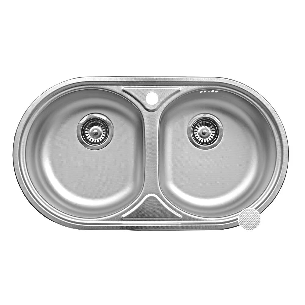 Freddo SN9024 konyhai mosogató, munkalapra, bal és jobb medence, vízkőmentes, 83x43.5 cm, inox
