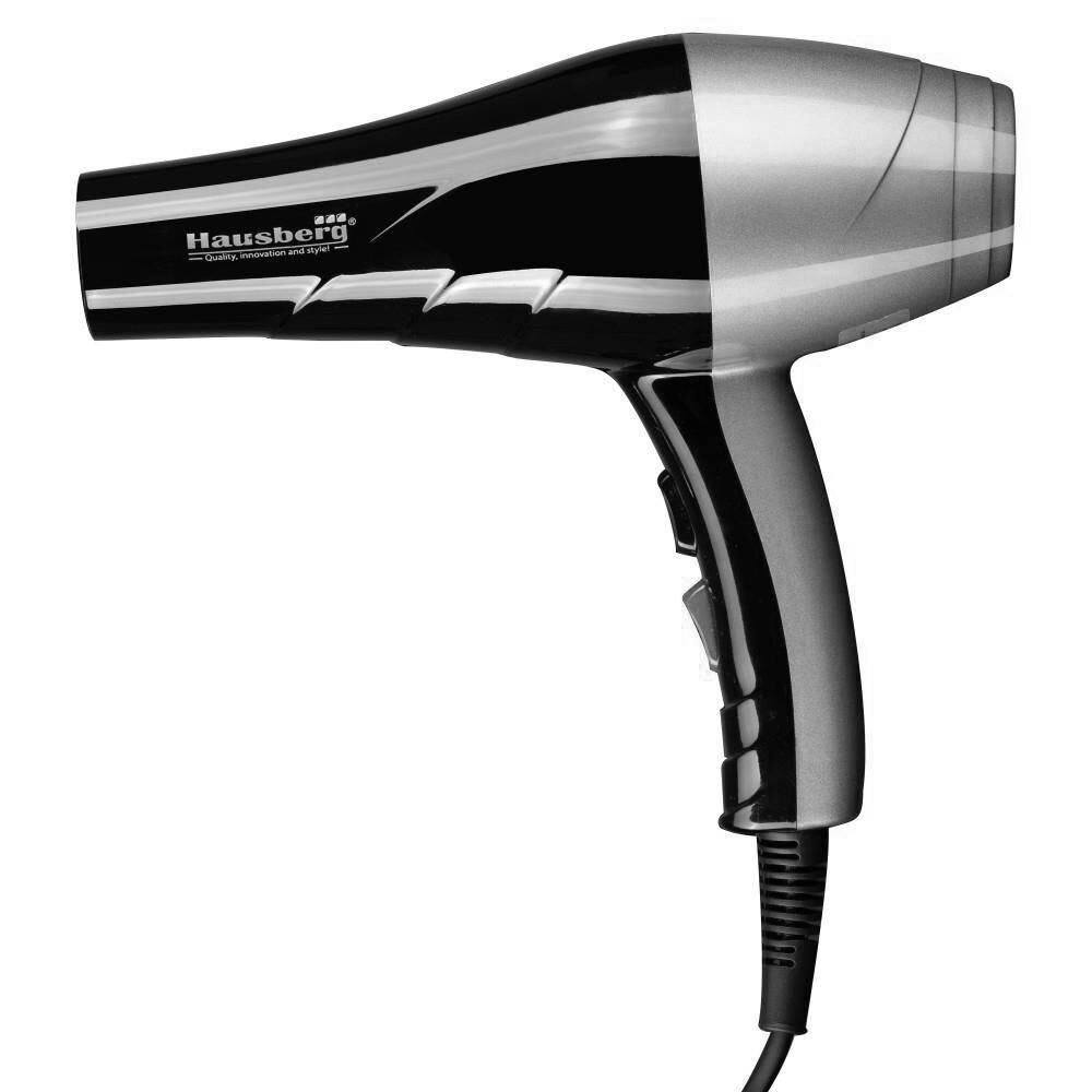 Hausberg HB-26GR hajszárító, 2000-2400W teljesítmény, 2 sebességfokozat, fekete-szürke