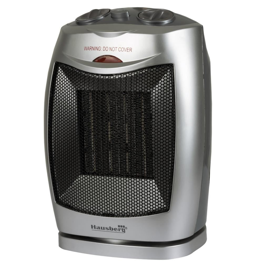 Kerámia hősugárzó HAUSBERG HB-8300, 1500W, Állítható termosztát, 2 sebességfokozat, Ventilátor funkció, Felborulás elleni védelem, Csendes, Hordozófül