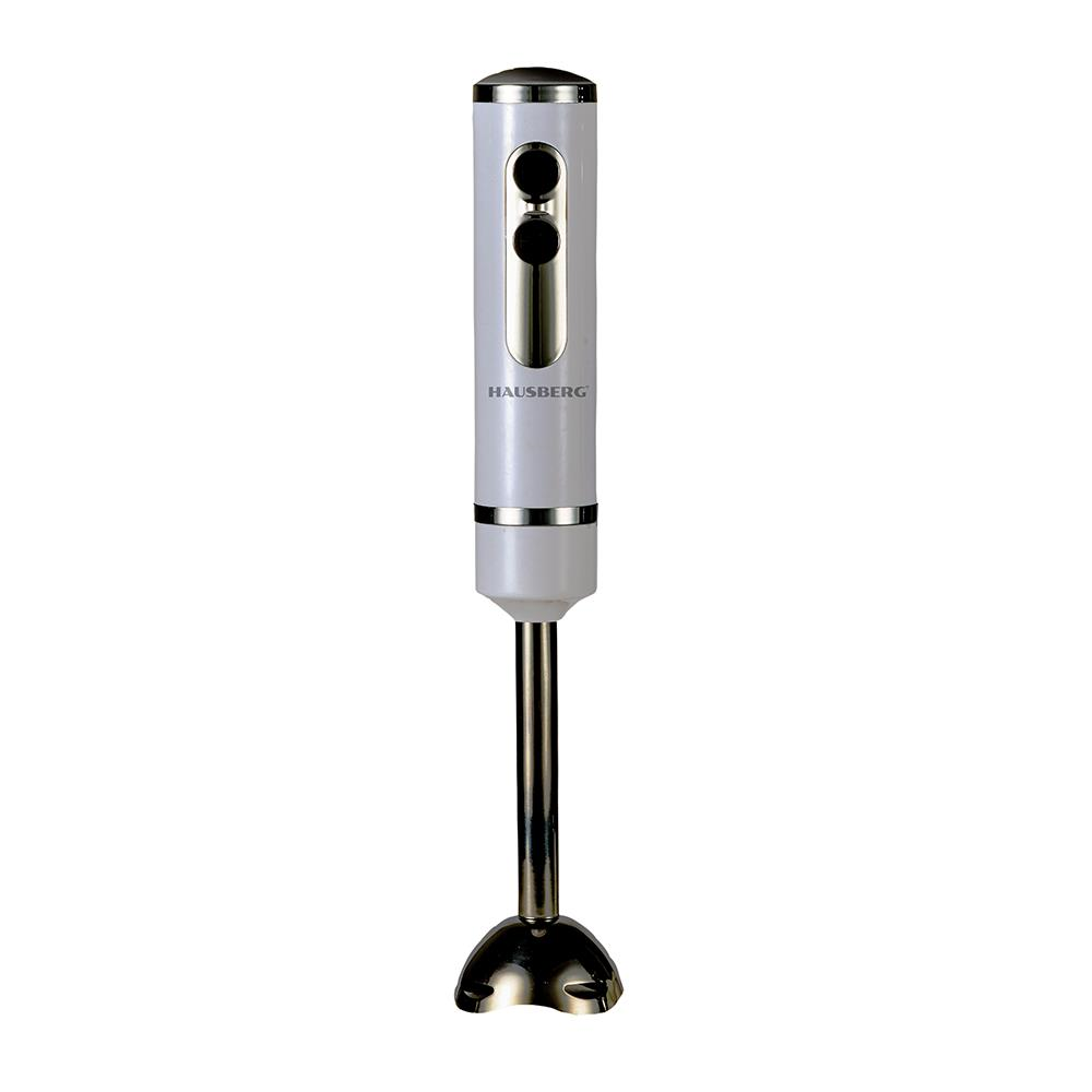 Hausberg HB-7673AB botmixer, 400W, rozsdamentes acél penge, 2 sebességfokozat, fehér