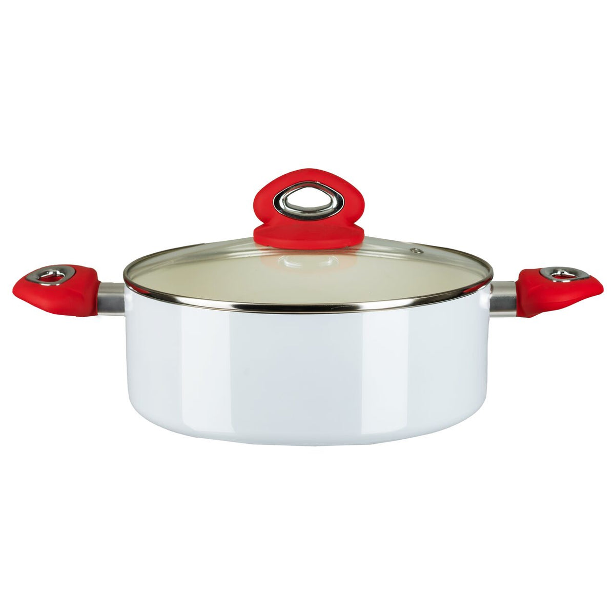 HAUSBERG HB-H714AB kerámia lábas, szilikon fogantyúval, 4 l, 24x10,2 cm