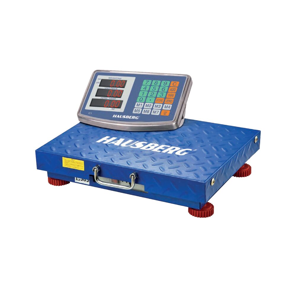 Hausberg HB-6069 vezeték nélküli elektronikus mérleg, 600 kg-os platformmal, kettős kijelzővel