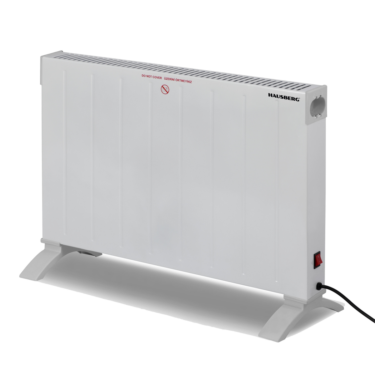 HAUSBERG HB-8203 elektromos konvektor, 2000W, 1 teljesítményfokozat, Borulásgátló biztonsági kapcsoló