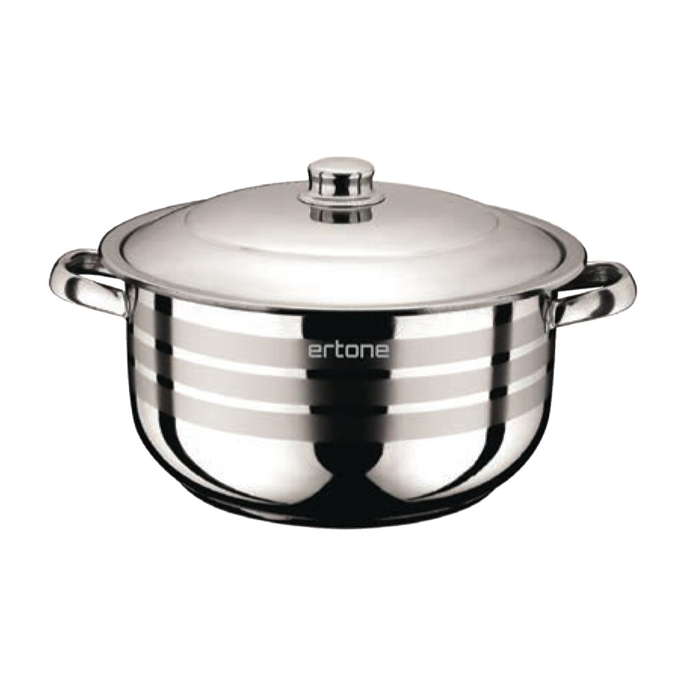 ERTONE MN-534 rozsdamentes acél lábas fém fedővel, 24 cm, 6,3 L