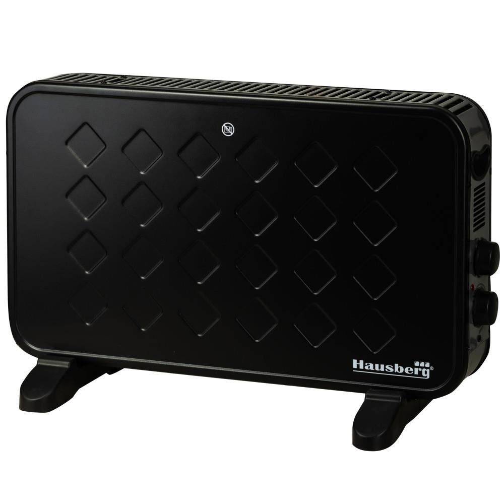 Convector electric Luxury HAUSBERG HB-8220, 2000W, 2 fokozatú teljesítmény, termosztát, túlmelegedés elleni védelem, jelzőfény, Turbo funkció