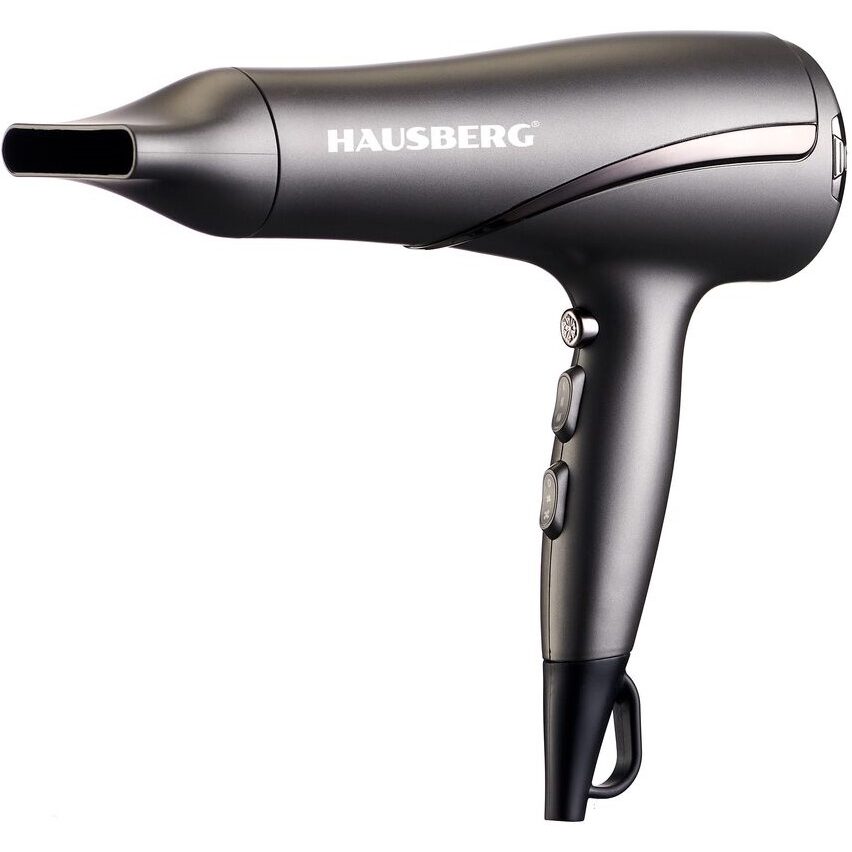 HAUSBERG HB-24GR hajszárító, 1800 W - 2200 W, 2 sebességfokozat, 3 hőmérséklet-beállítás, gyorsszárítás funkció, szürke