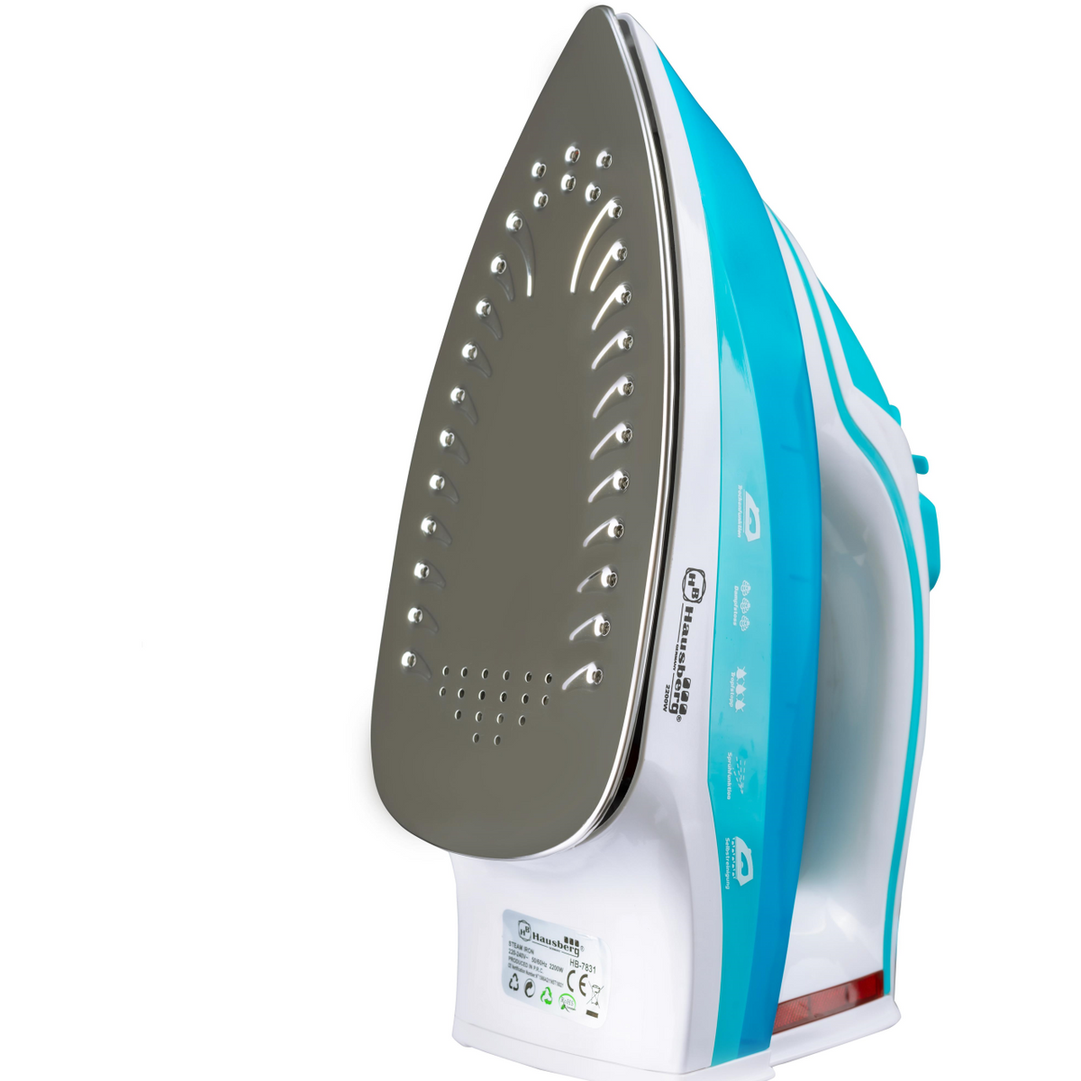 Hausberg HB-7831BL gőzölős vasaló, inox talp, 2200 W, 0.4 l