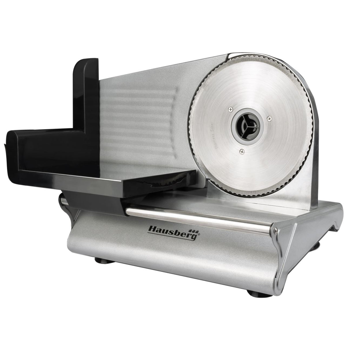 Hausberg HB-1135 elektromos szeletelőgép, 250W teljesítmény, Rozsdamentes acél penge, Állítható vágásvastagság