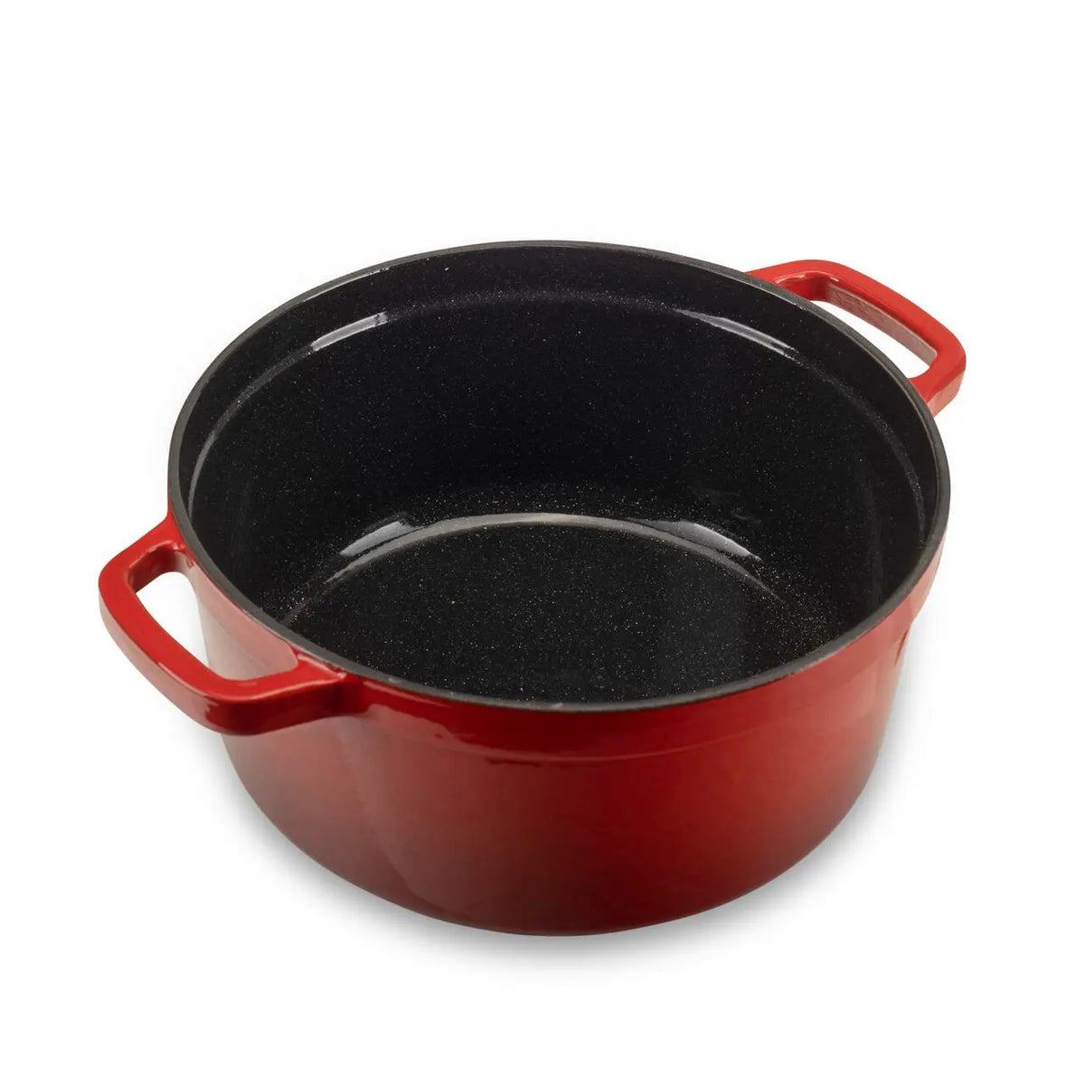 HAUSBERG HB-H748 öntöttvas zománcozott edény, 28x13 cm átmérő, 6,5 kg súly, tapadásmentes belső, 6 liter űrtartalom