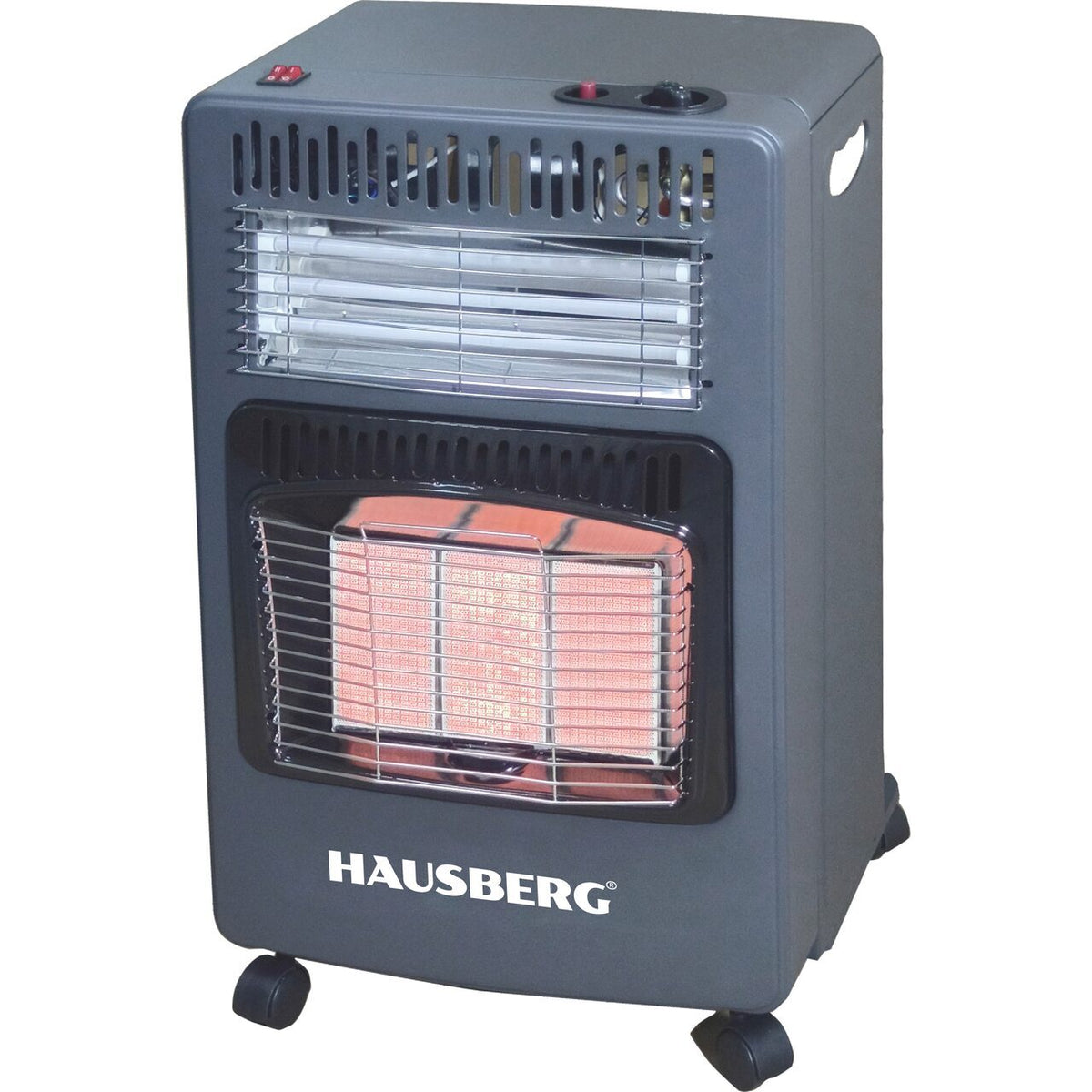 HAUSBERG HB-1022NG gázkonvektor (PB-gáz és elektromos), piezoelektromos gyújtás, 3 kerámia fűtőlap, összteljesítmény 4.2kW, automata gázleállító rendszer