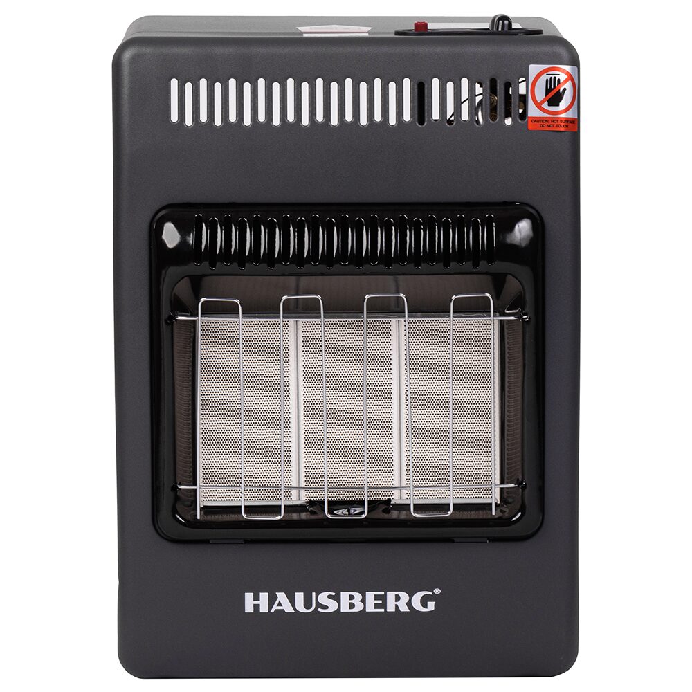 Mini gáztűzhely PB gázra HAUSBERG HB-1023NG, piezo gyújtású, 3 kerámia fűtőlappal, teljesítménye 4.2kW, automatikus gázleállító rendszerrel