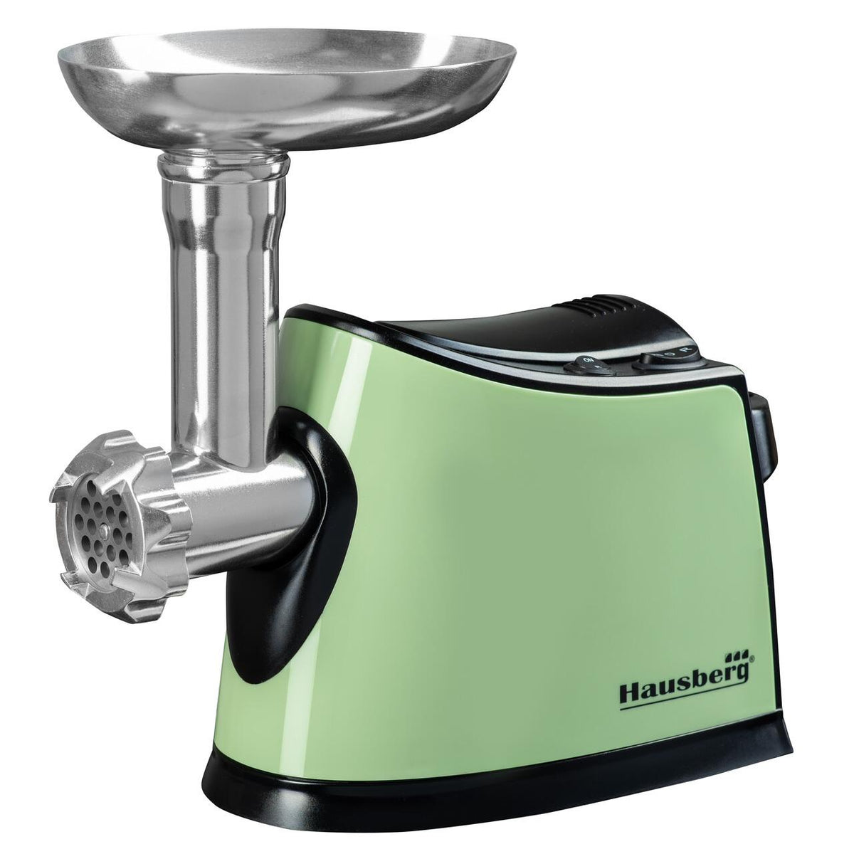 HAUSBERG HB-3440V húsdaráló, 1600 W, 1kg/perc kapacitás, fordított funkció, tartozékok, zöld