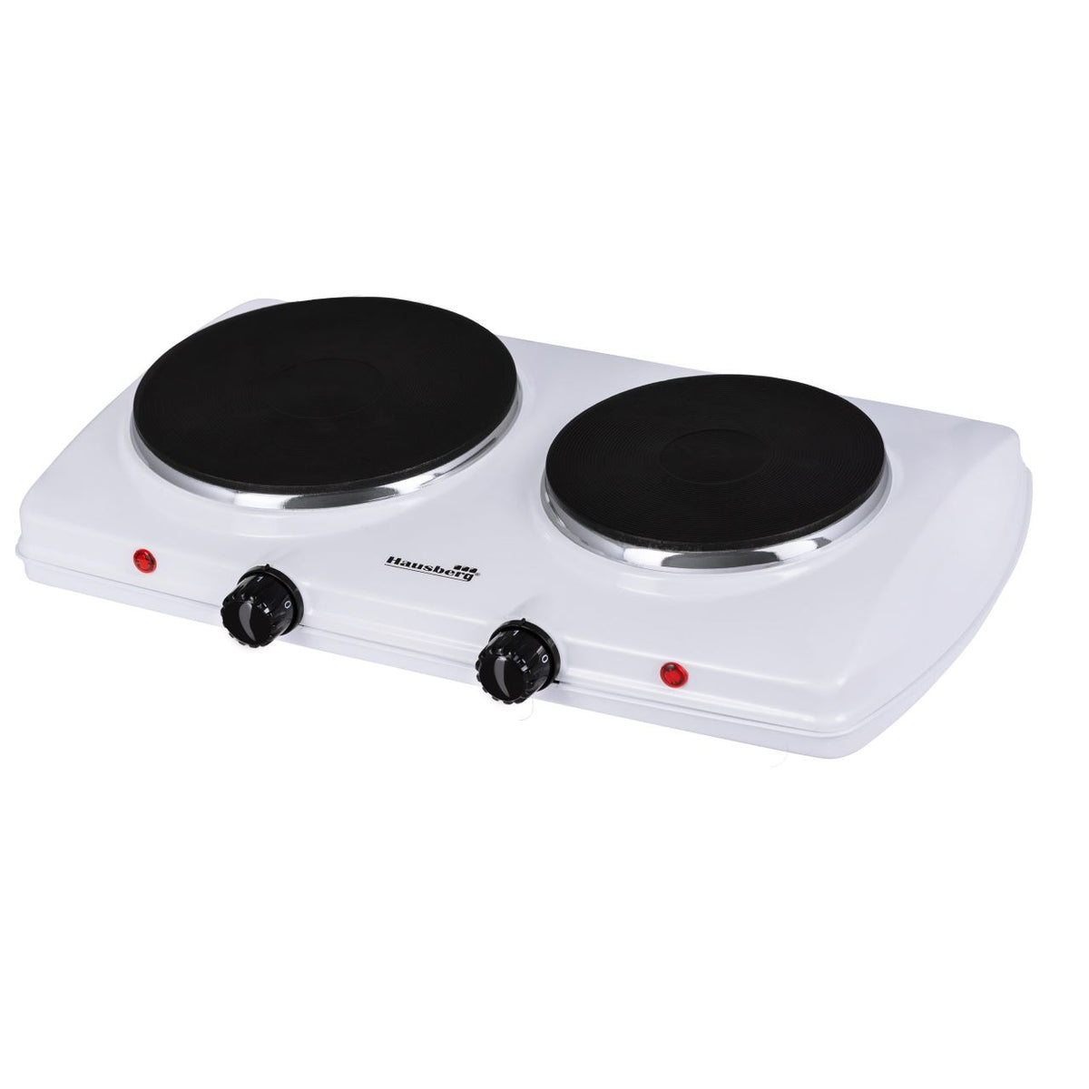 Hausberg HB-520AB elektromos főzőlap, 2500 W, 2 hőfokszabályozó gombbal, fehér