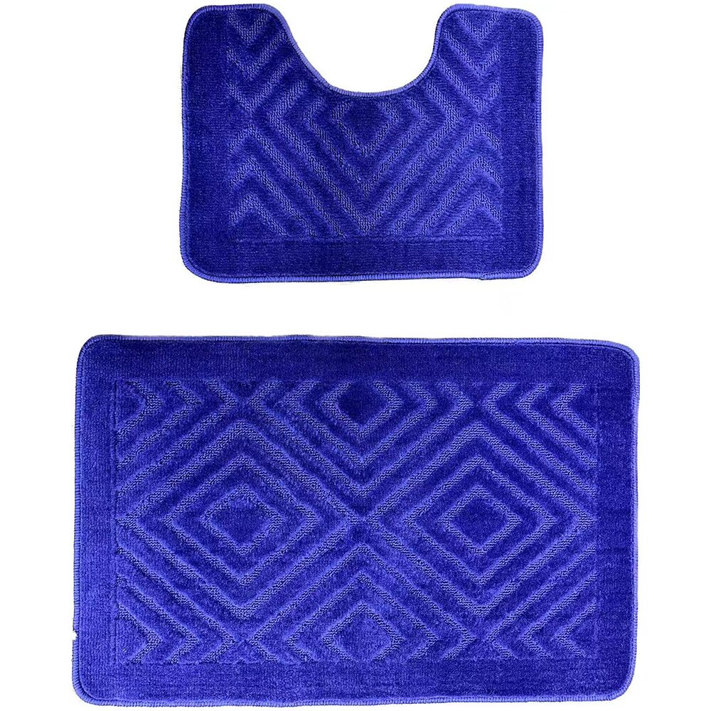 HAUSBERG HB-H435BL fürdőszobaszőnyeg szett, 2 részes, textil, 46x72/46x35 cm