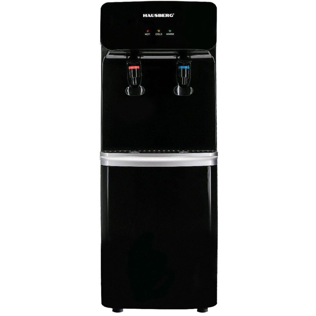 HAUSBERG HB-6023NG álló vízadagoló, fűtési teljesítmény 550 W, hűtési teljesítmény 85 W, rozsdamentes acél víztartály, fényjelző, állítható termosztát