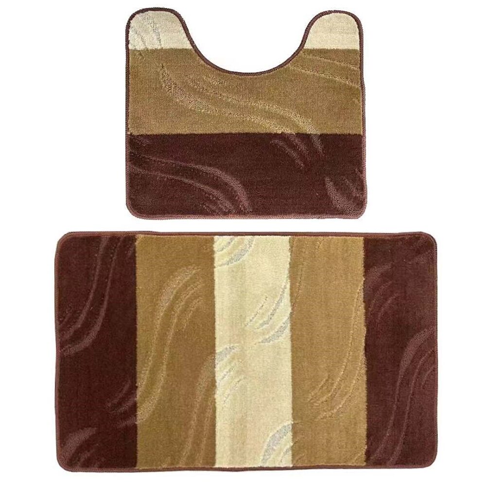 2 db HAUSBERG HB-H437MR fürdőszobai szőnyeg szett, textil, 57x100/57x50 cm