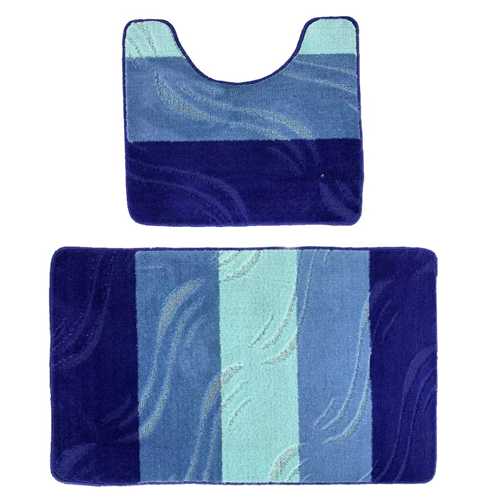 HAUSBERG HB-H437BL 2 db fürdőszobaszőnyeg szett, textil, 57x100/57x50 cm
