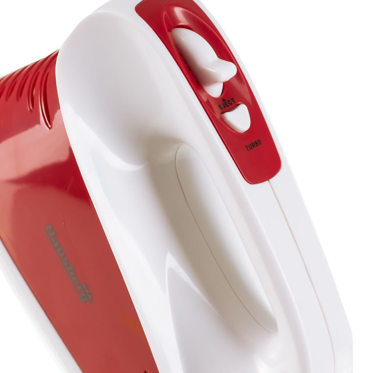 HAUSBERG HB-4118RS professzionális kézi mixer, 250W, 5 sebességfokozat + Turbo, ergonomikus kialakítás, tartozékokkal, piros