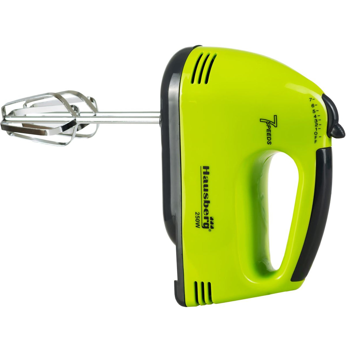 Kézi mixer, Hausberg HB-4112VR, fehér/zöld, 250 W, 7 sebességfokozat