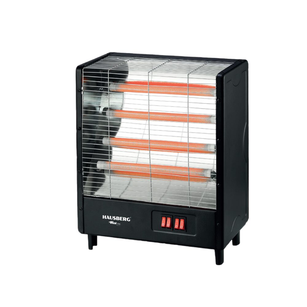 HAUSBERG HB-8803NG elektromos fűtőtest, 2000W, 4 teljesítményszint, 4 kerámia fűtőcső