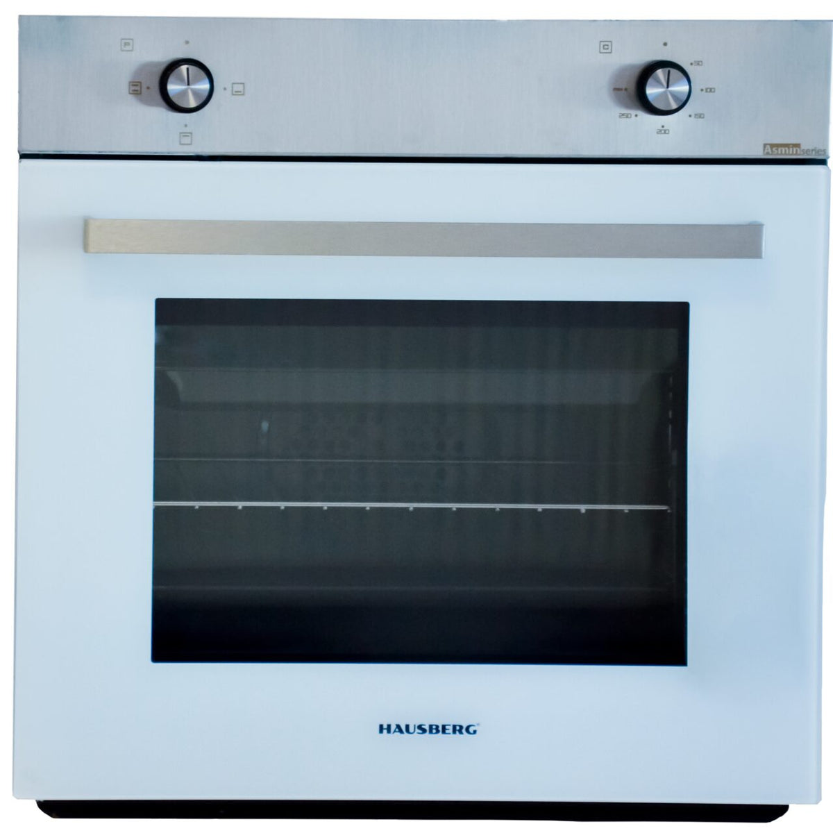 HAUSBERG HB-8061AB elektromos beépíthető sütő, 2225W, 77 liter, dupla üvegajtó, 4 funkció, 2 tepsi + 1 grillrács, A osztály, fehér