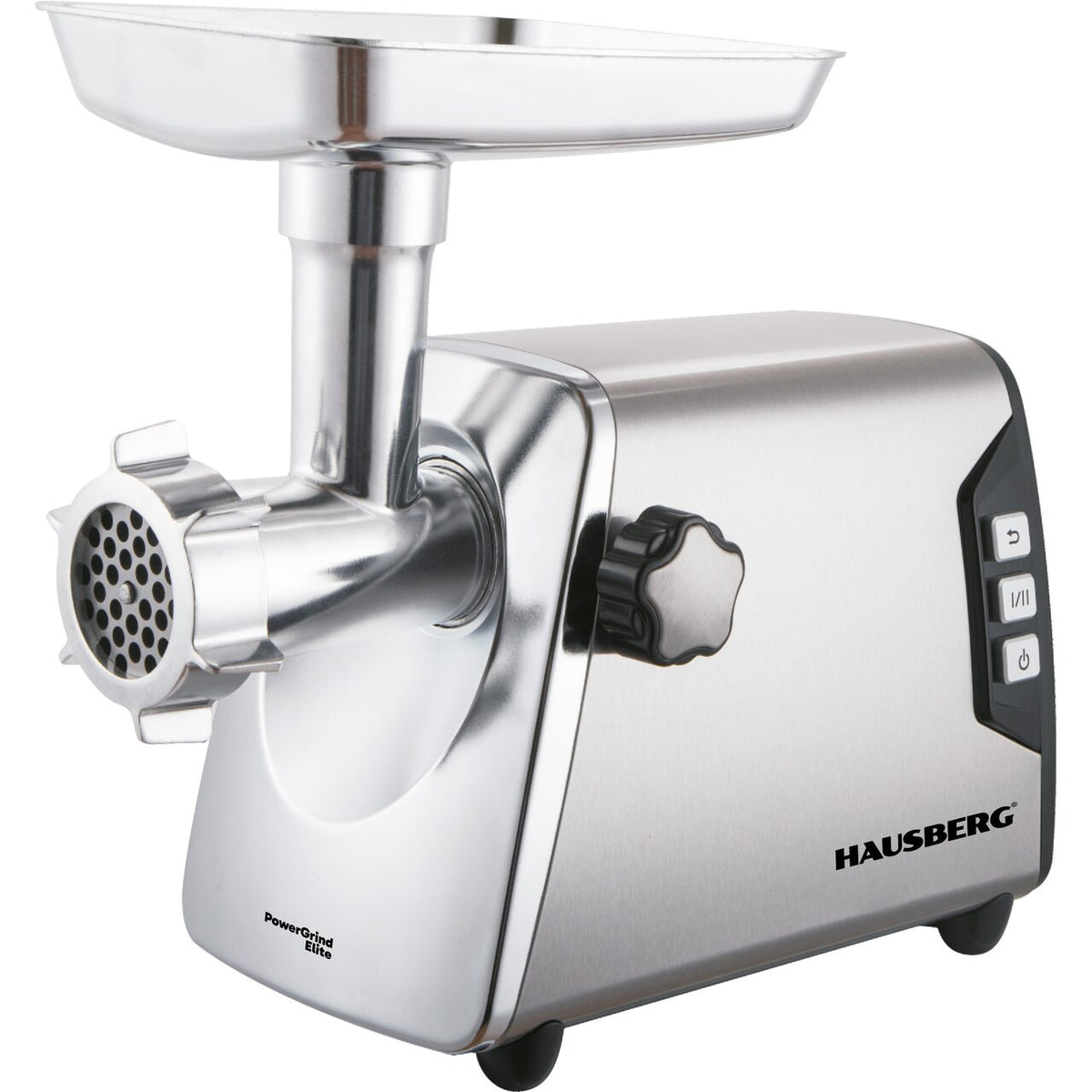 Elektromos daráló HAUSBERG HB-3460, 2500W, 2kg/perc, Zajszint 80dB, 2 sebességfokozat, Inox