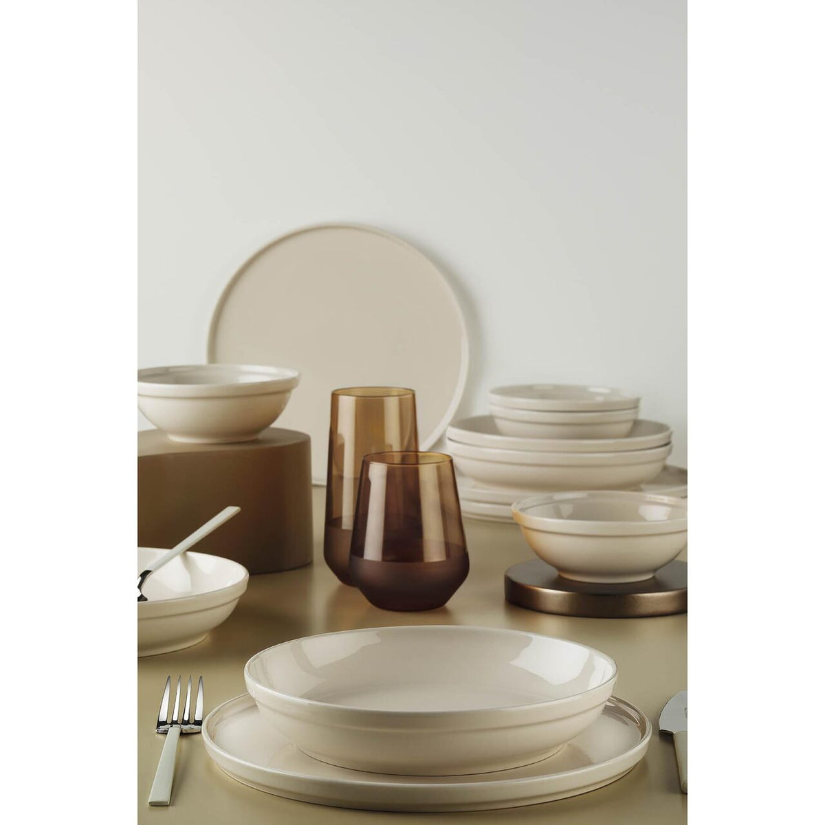 Kutahya Porselen FIT-C 18 részes krémszínű porcelán étkészlet 6 személyes