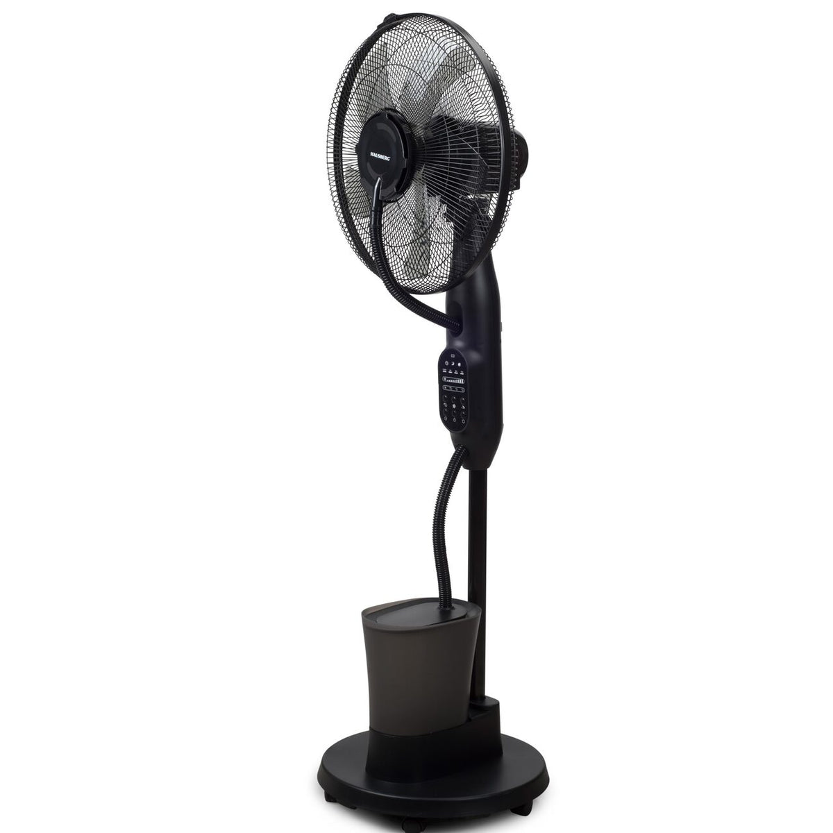 HAUSBERG HB-5601NG párásító ventilátor, 75W, 16 hüvelyk, 3 sebességfokozat, 7.5 órás időzítő, 2.8 literes tartály, LCD kijelző, távirányító