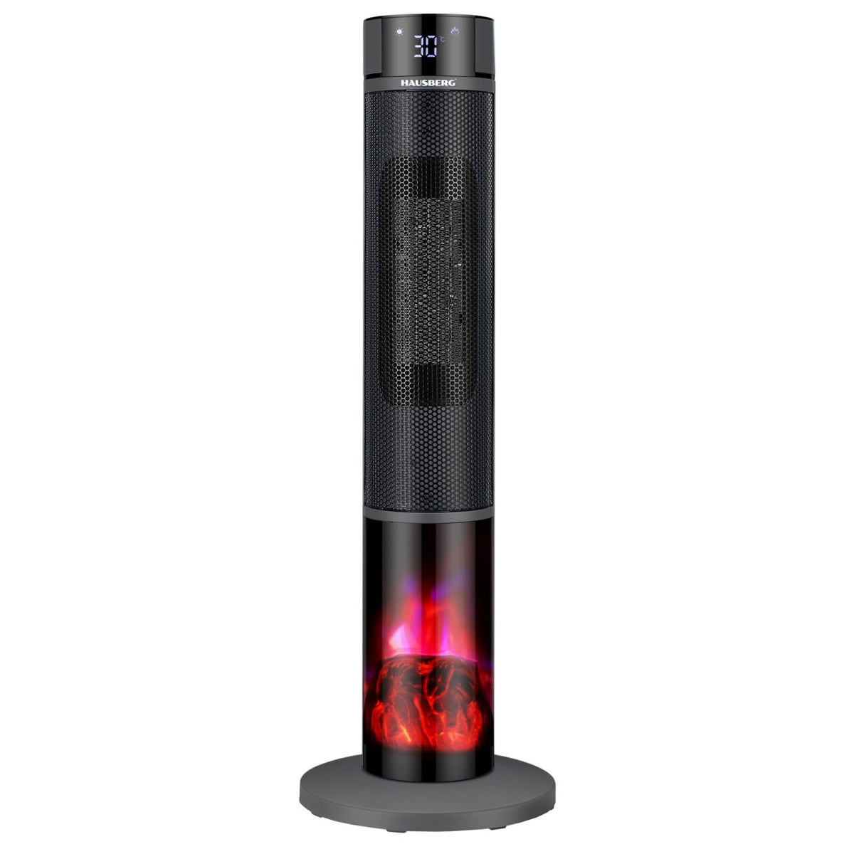 HAUSBERG HB-8228NG digitális elektromos torony kandalló, 2000W, láng effektus, borulásvédelem, termosztát, távirányító