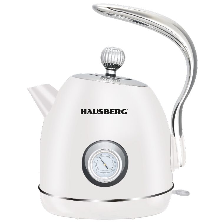 Hausberg HB3627AB rozsdamentes acél vízforraló, 1,8 l, hőmérséklet-kijelzővel, 1500-1800W