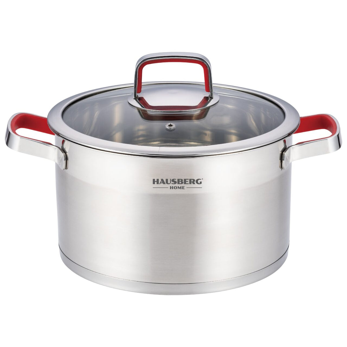 HAUSBERG HB-H LUX 820 rozsdamentes edény 20cm üvegfedővel, indukciós tűzhelyhez