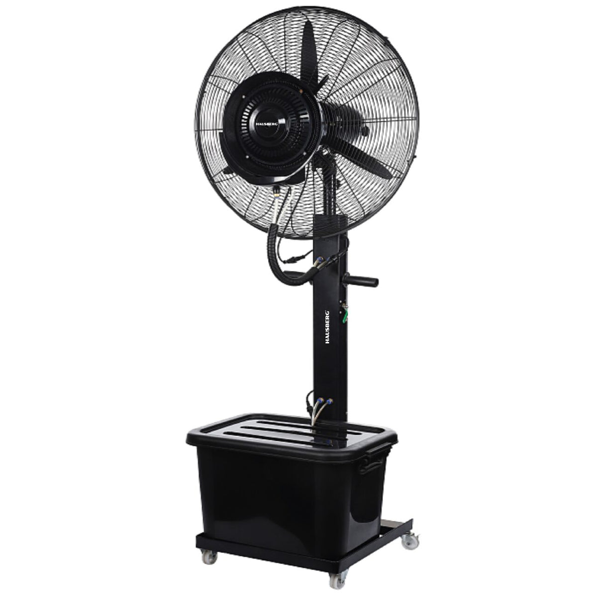 HAUSBERG HB5605NG permetező ventilátor, 26 hüvelyk, 200W, 40L tartály, kültéri levegőhűtés