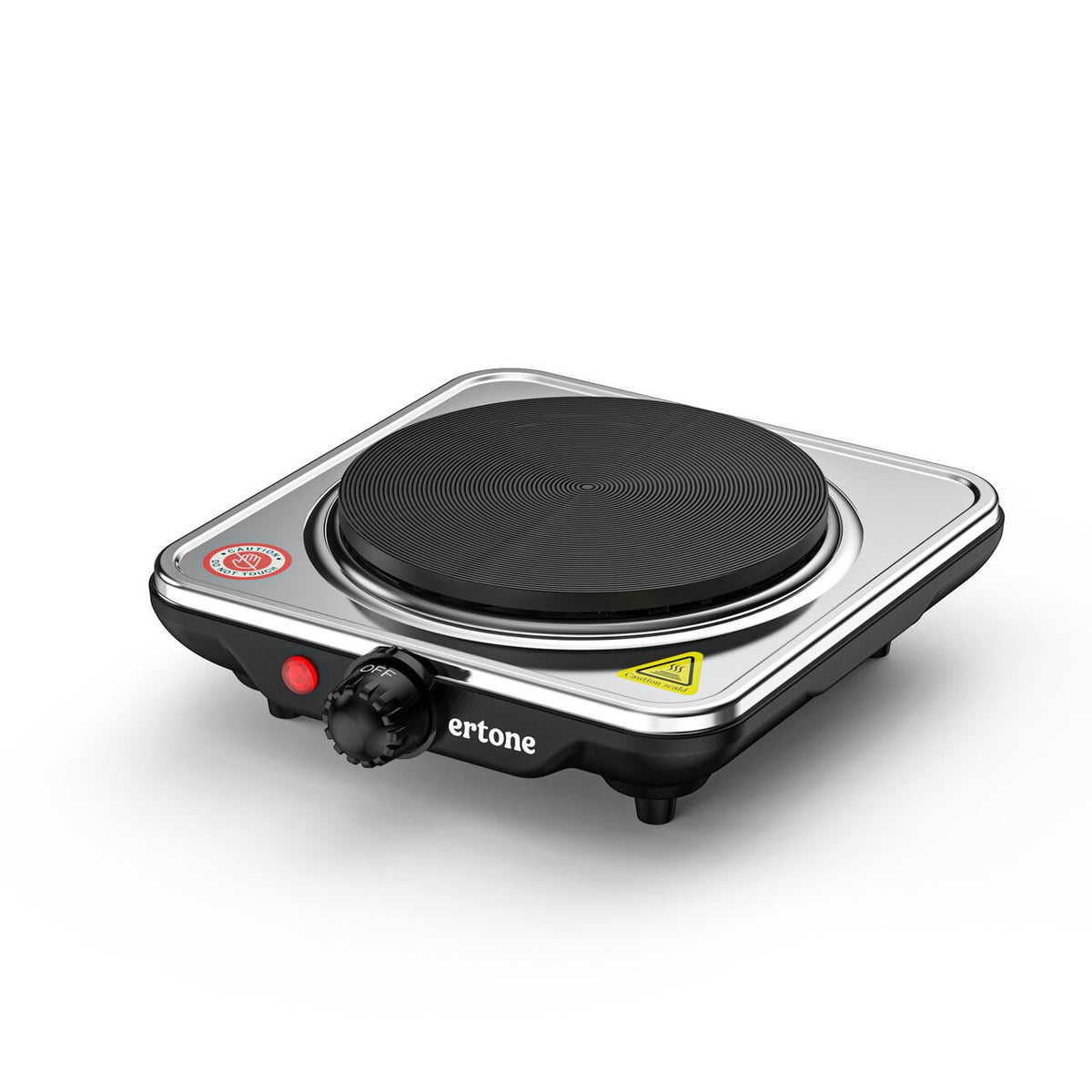 MINIQAZ ERT198IN elektromos főzőlap 1000W öntöttvas lemez 155mm inox
