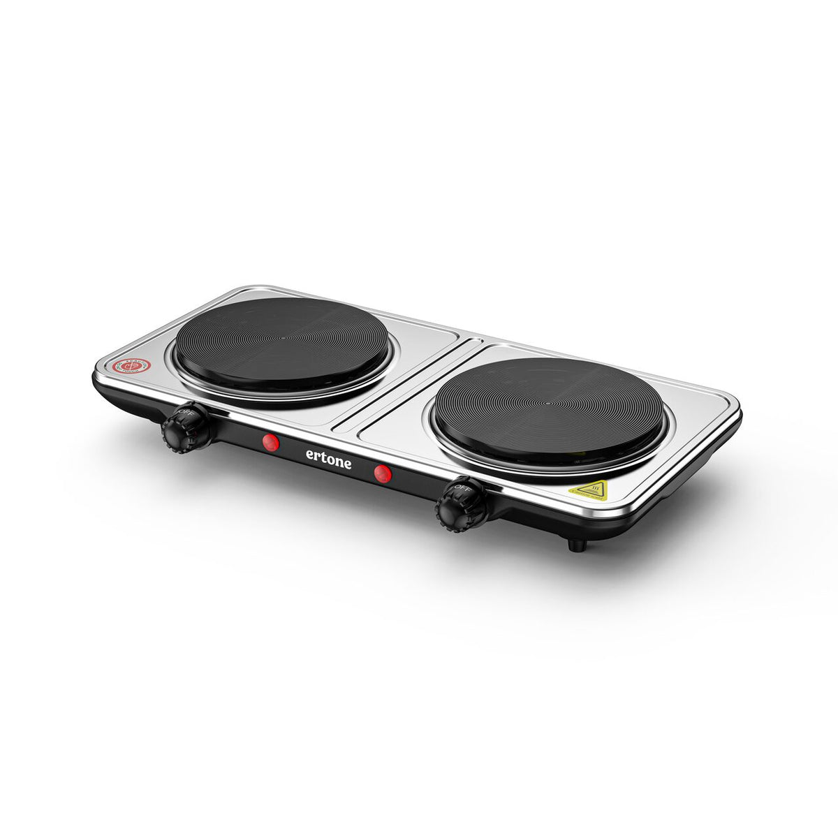 Elektromos dupla főzőlap ERT199IN 2000W Öntöttvas Lapok 155mm INOX 2Q