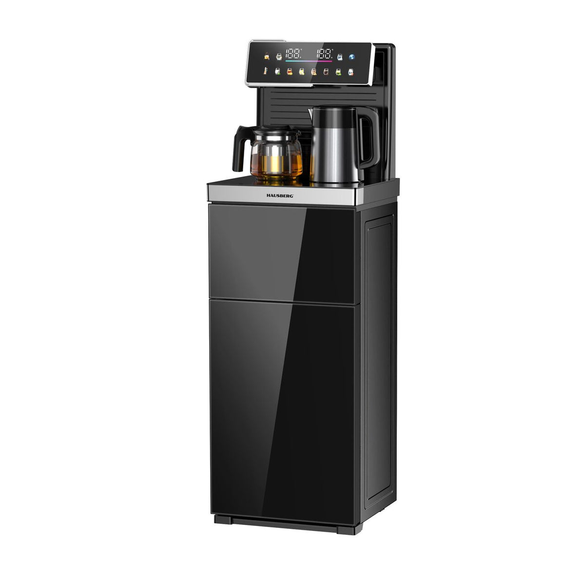 Hausberg HB-6038NG 3 az 1-ben digitális vízadagoló, teáskannával és teatojással, fekete