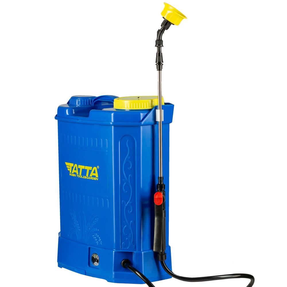 Tatta TP-2022A háti permetező (vermorel), akkumulátoros, 12V 8Ah, 1A töltő, 3.6 lpm motor, 20L-es tartály